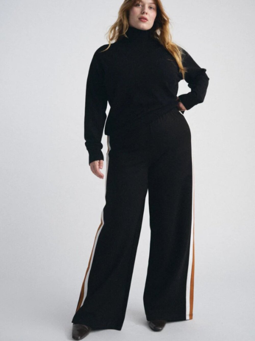 Stephanie Wide Leg Stripe Ponte Pants
